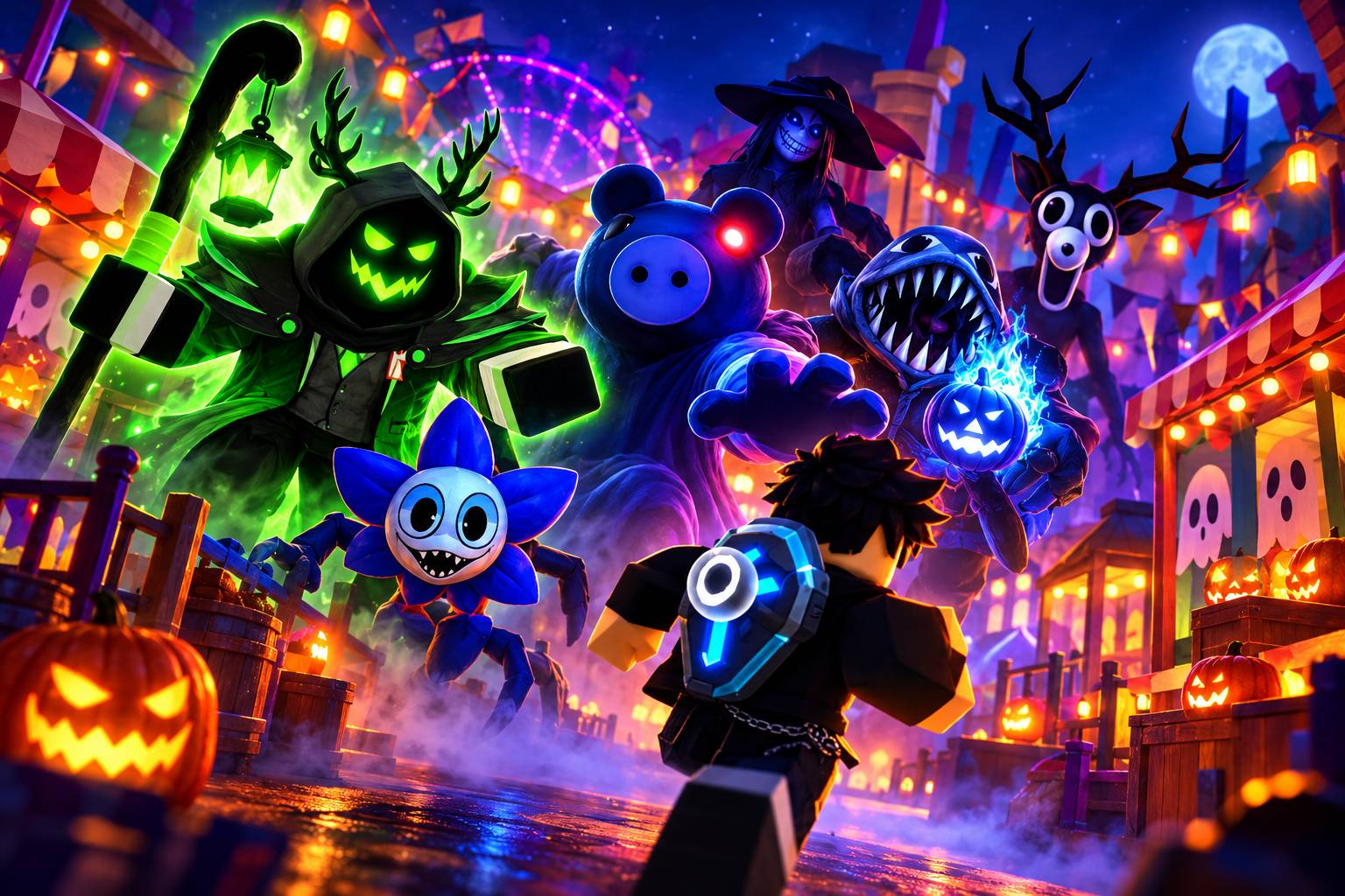 Vùng đất hoang vu u ám ngập tràn sương mù trong thế giới Game The Hollow Halloween 2026