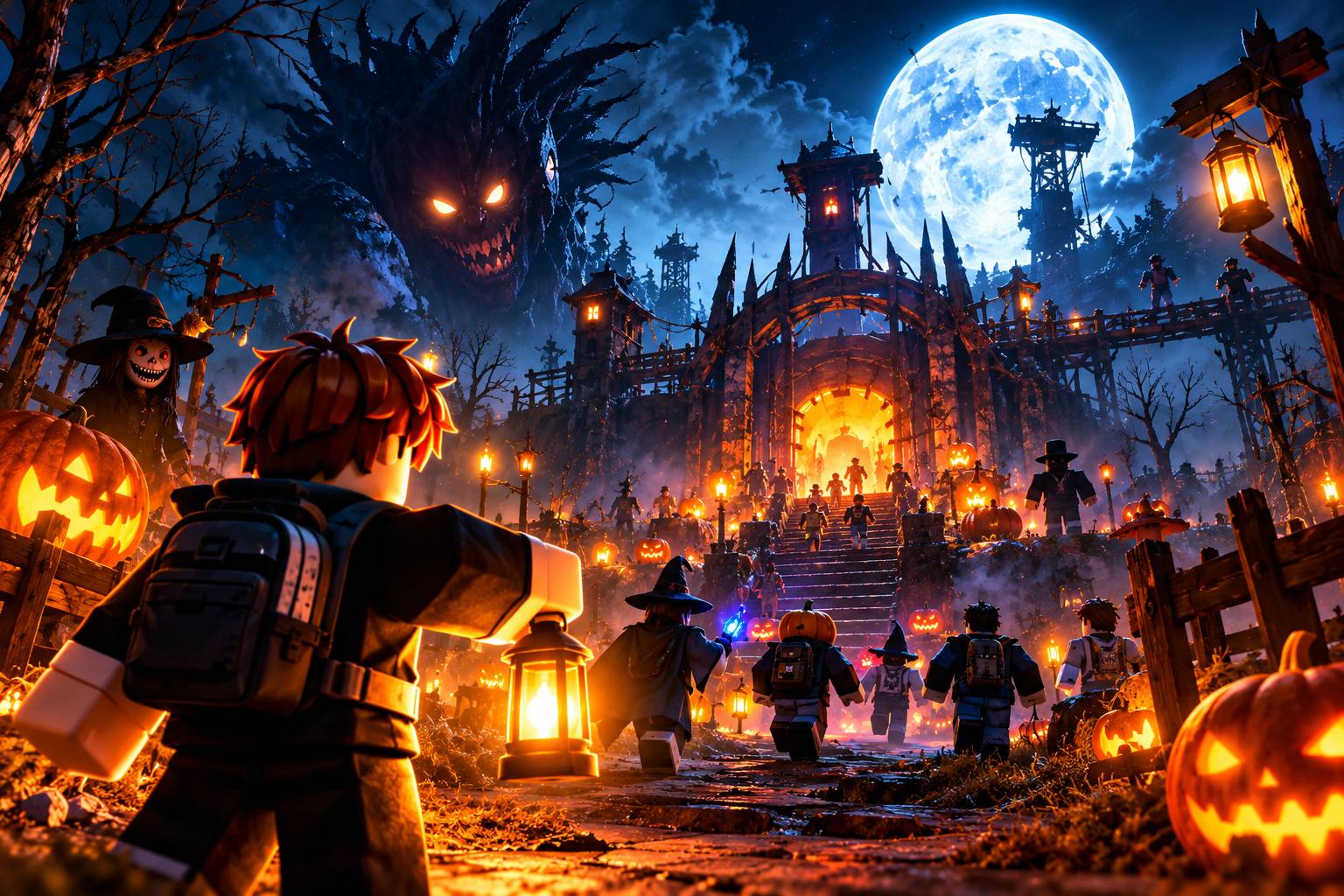 Thực thể quái dị bóng đêm rình rập người chơi trong Game The Hollow Halloween 2026