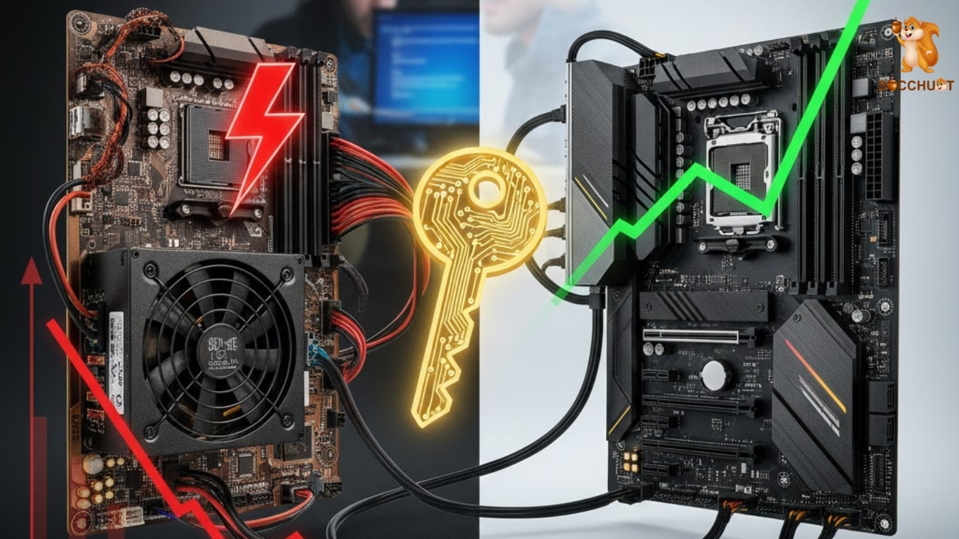 Lưu ý khi chọn bo mạch chủ và nguồn khi build PC gaming giá rẻ 