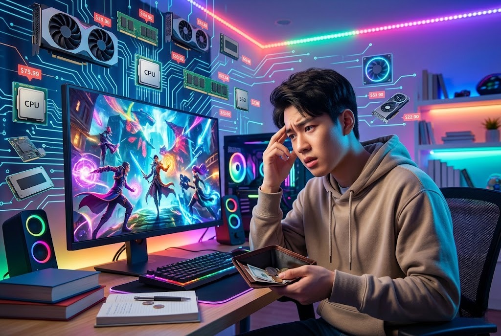 Game thủ mới build PC gaming có thể gặp phải một số khó khăn về linh kiện và chi phí 