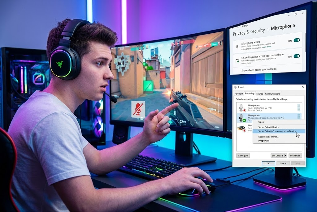 Thực hiện kiểm tra sửa lỗi mất mic khi chiến game đơn giản